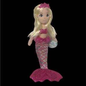 Aurora Sea Sparkles 18” Mermaid JEWEL Mythical Nautical Beach Siren Plush NWT